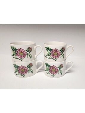 International Tableworks Terrace Blossoms Coffee Lot of 4 Tea Mugs